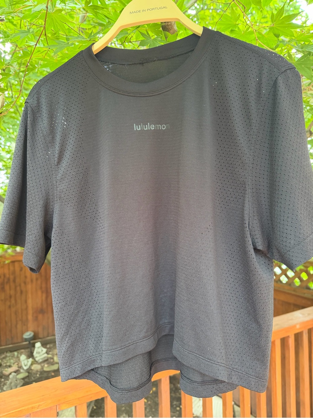 lululemon athletica Black Perforated Short Sleeve swiftly relaxed  Tee M